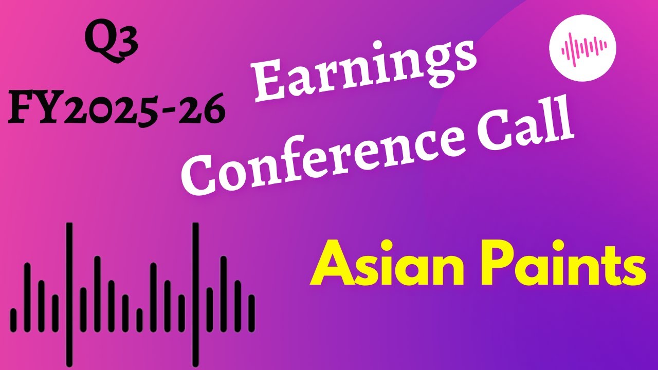 Asian Paints share Q3 FY2025-26 Earnings Conference Call ||