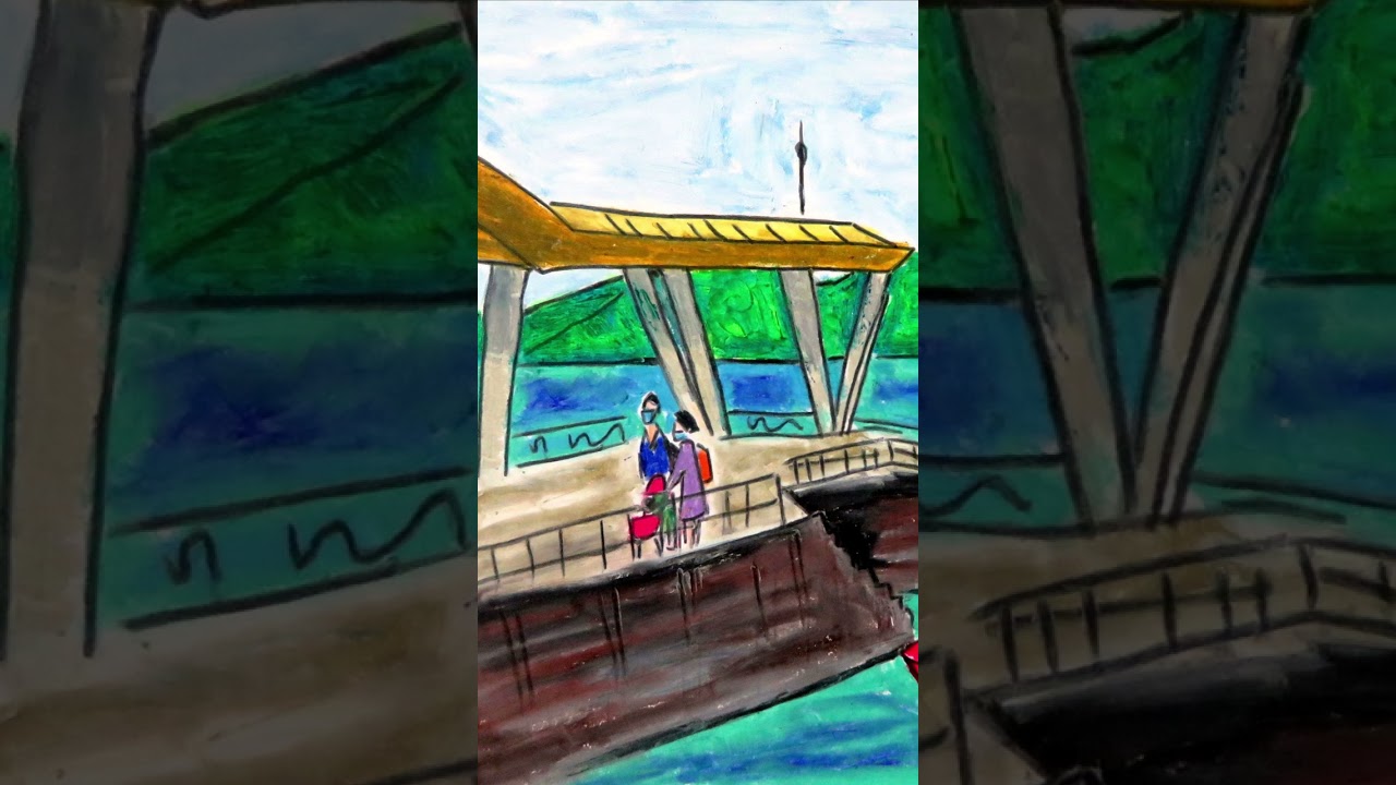 SAI KUNG PIER （HONG KONG）SHOWED A BLUE VIEW IN THE SUNLIGHT | Dawnxisoul393art | 