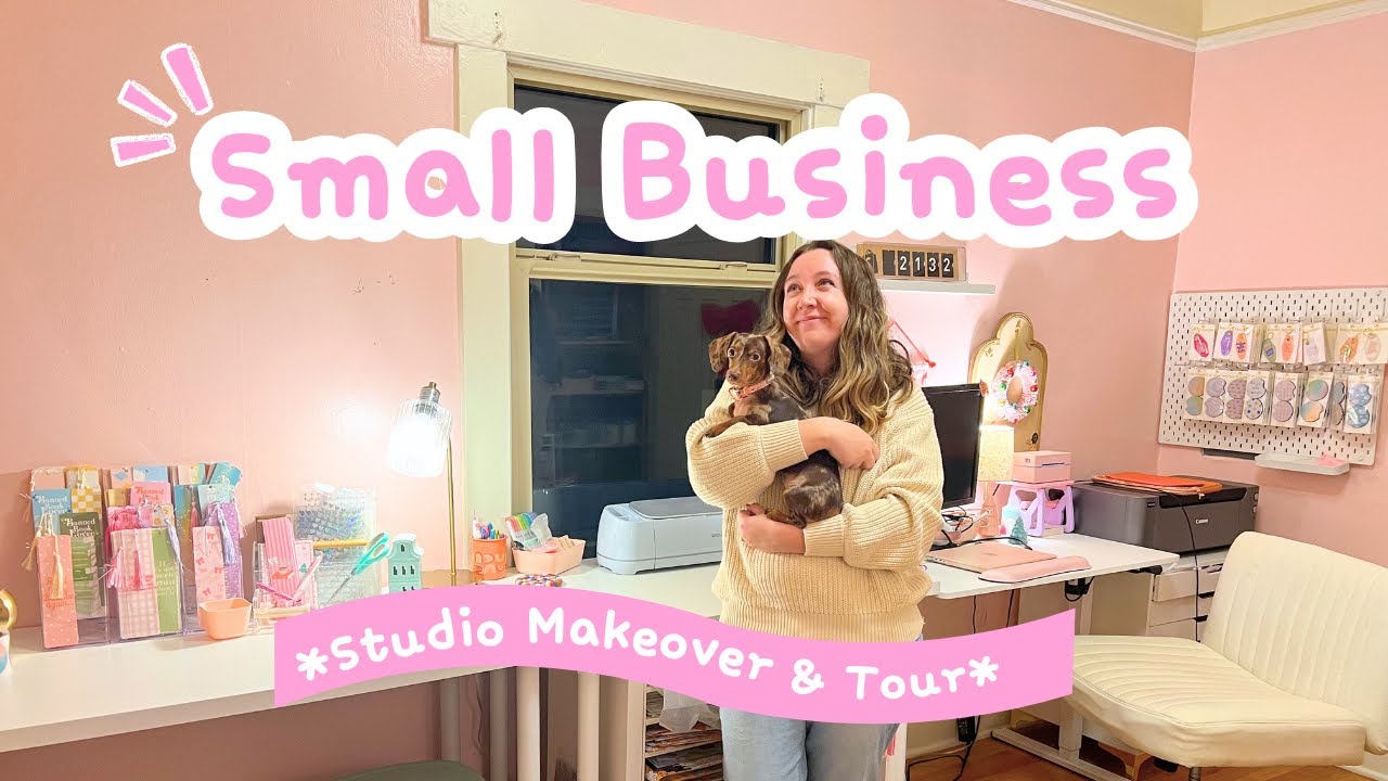 💖Small Business Studio Makeover & Tour! Organizing and Changing my Office Space🎀