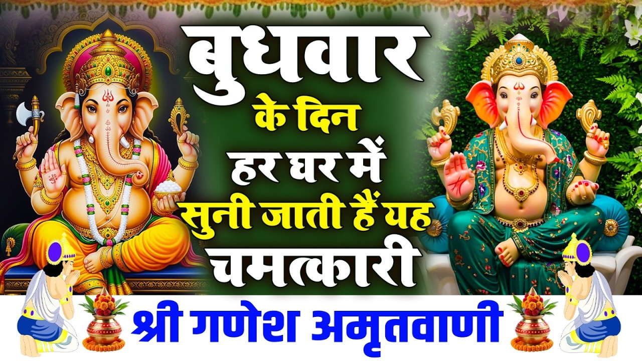 बुधवार के दिन हर घर में सुनी जाती हैं यह चमत्कारी गणेश अमृतवाणी | Shree Ganesh Amritwani | अमृतवाणी