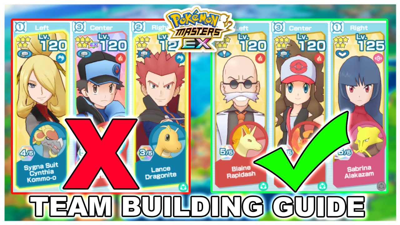 EVERYTHING YOU NEED TO KNOW ABOUT TEAMBUILDING! ULTIMATE TEAMBUILDING GUIDE! | Pokemon Masters EX