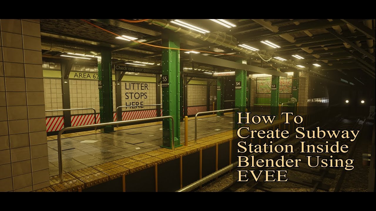 Create a Subway Station in Blender 2.8 (Eevee)