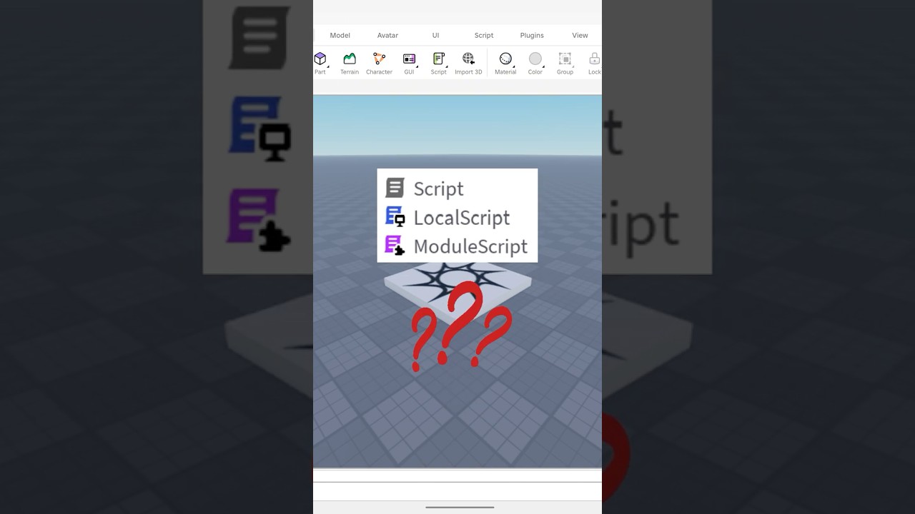 Объяснение всех типов скриптов в Roblox Studio! #roblox #скриптинг #руководство