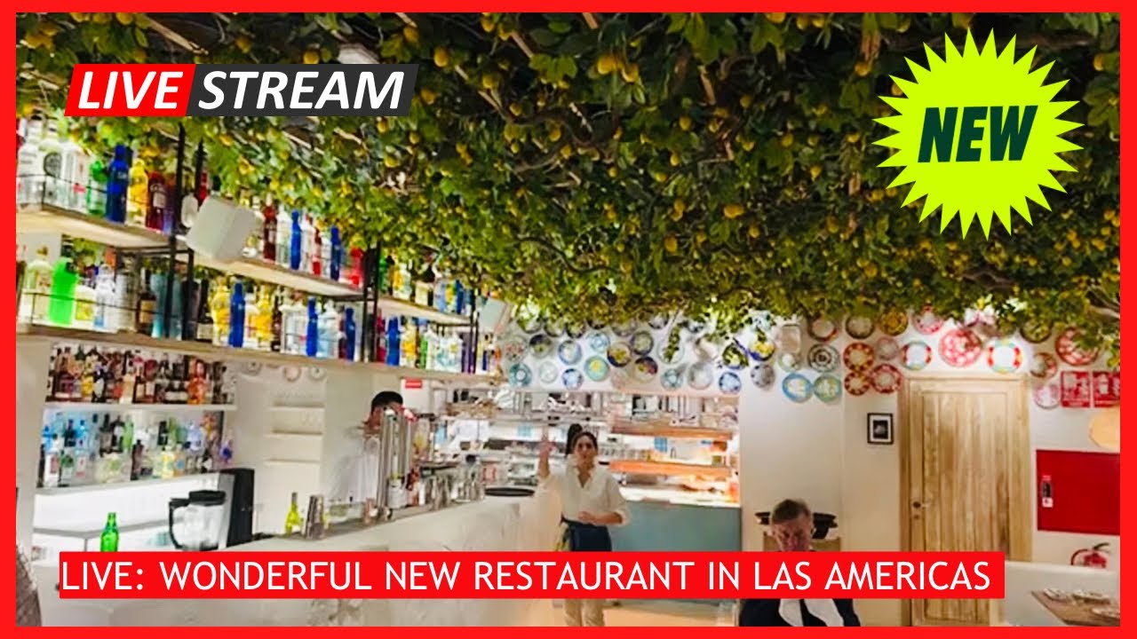 🔴LIVE: NEW THEMED RESTAURANT in Las Americas! Italian Restaurant Tenerife, Canary Islands, Spain ☀️