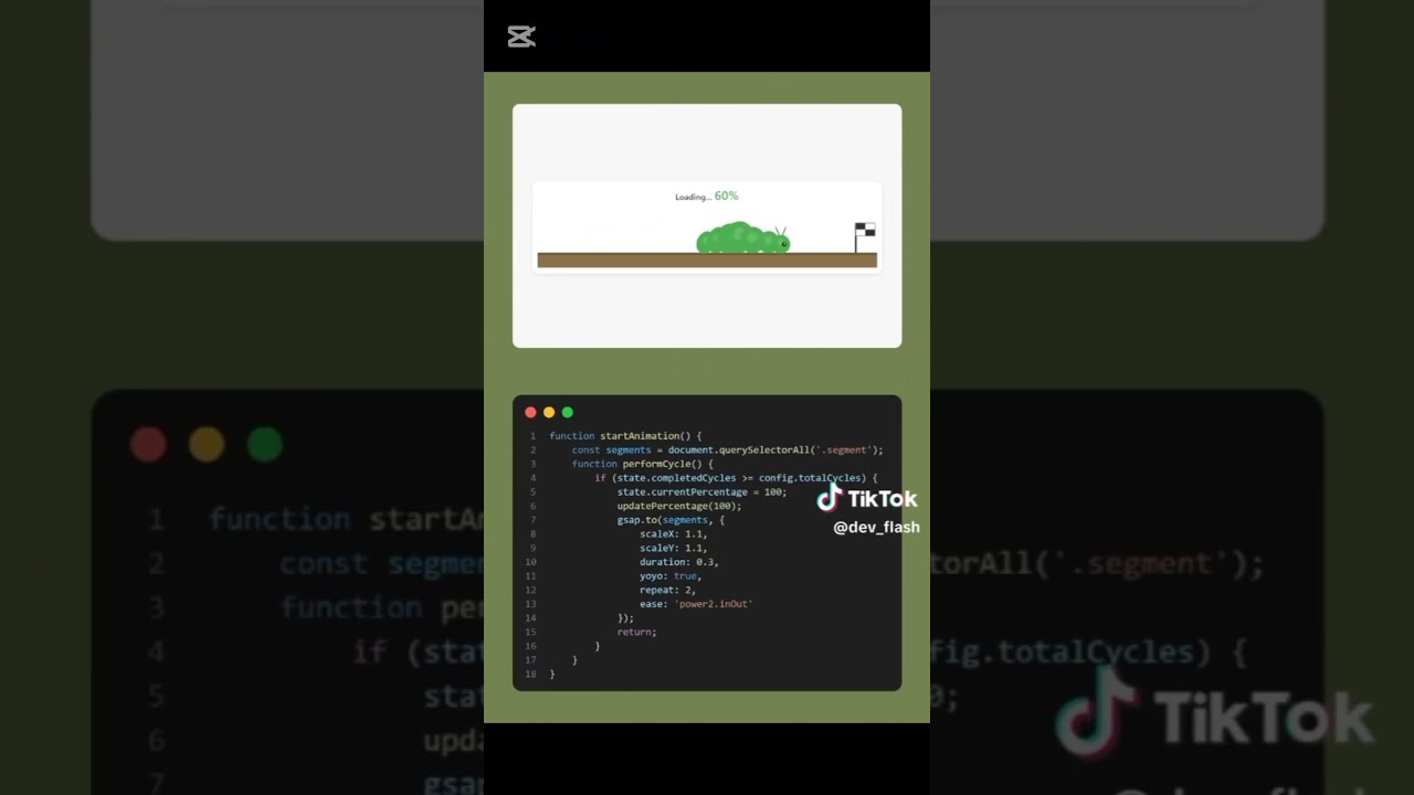 How to create Caterpillar Progress Bar #coding #webdevelopment #frontenddevelopment #html #fypシ