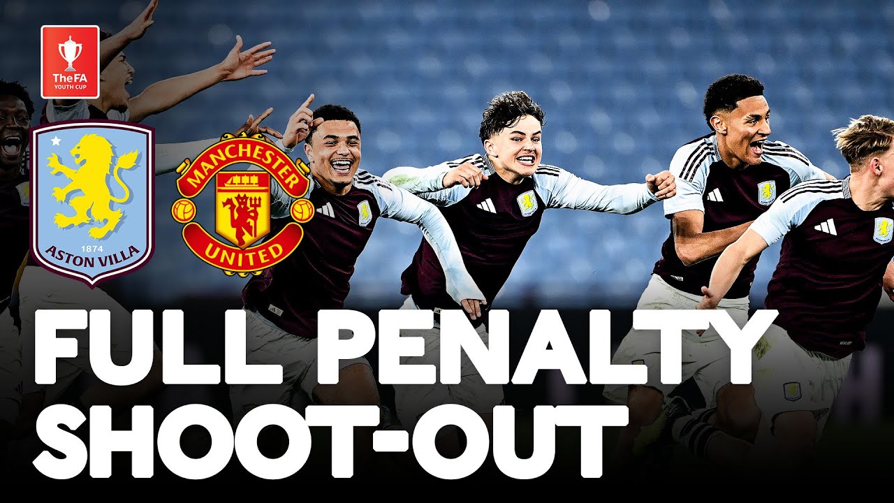 FULL PENALTY SHOOT-OUT | Aston Villa v Manchester United | FA Youth Cup 2025