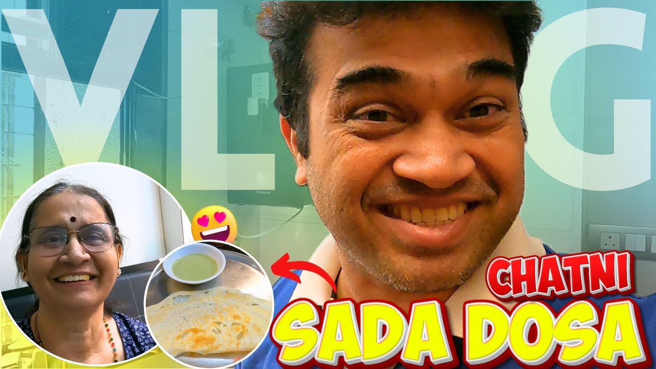 Made Sada Dosa And Beautiful Cheery Blossom Flower In Mumbai | Konkani Vlogs | Ganesh Kini