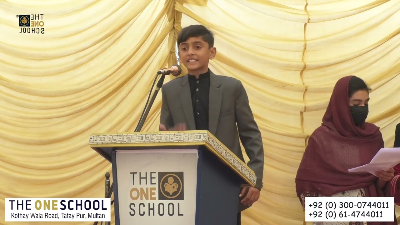 Education aims a developing Tolerance/ English Speech/Annual Function 2023/The One School System