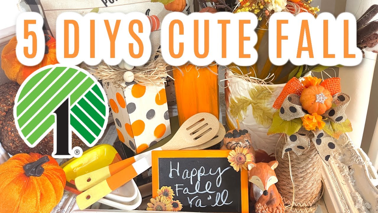 5 DIY DOLLAR TREE CUTE FALL DECOR CRAFTS~🍁Olivia's Romantic Home DIY