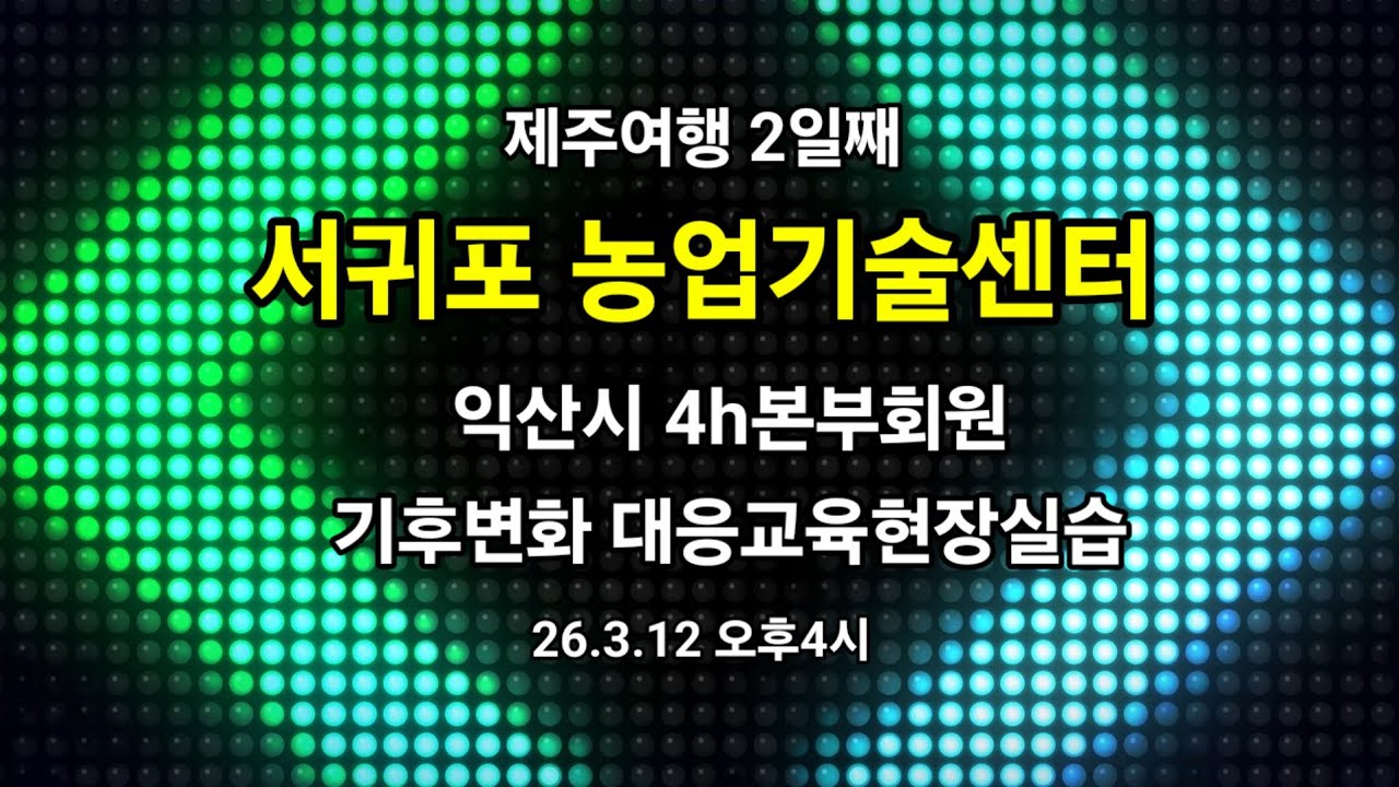익산시 4h본부 제주여행 첫날 .새별오름/아트서커스 관람했어요!!