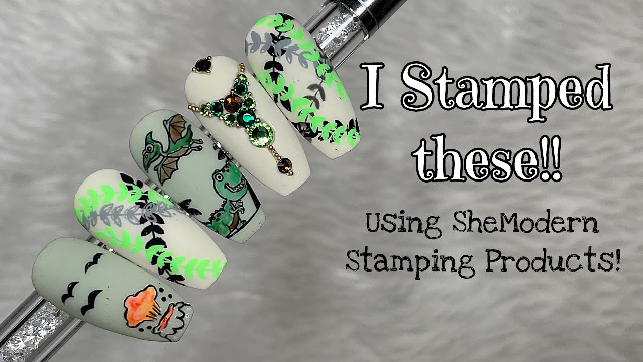 Stamping Dinosaur Nails! Yes, stamping!!! | SheModern