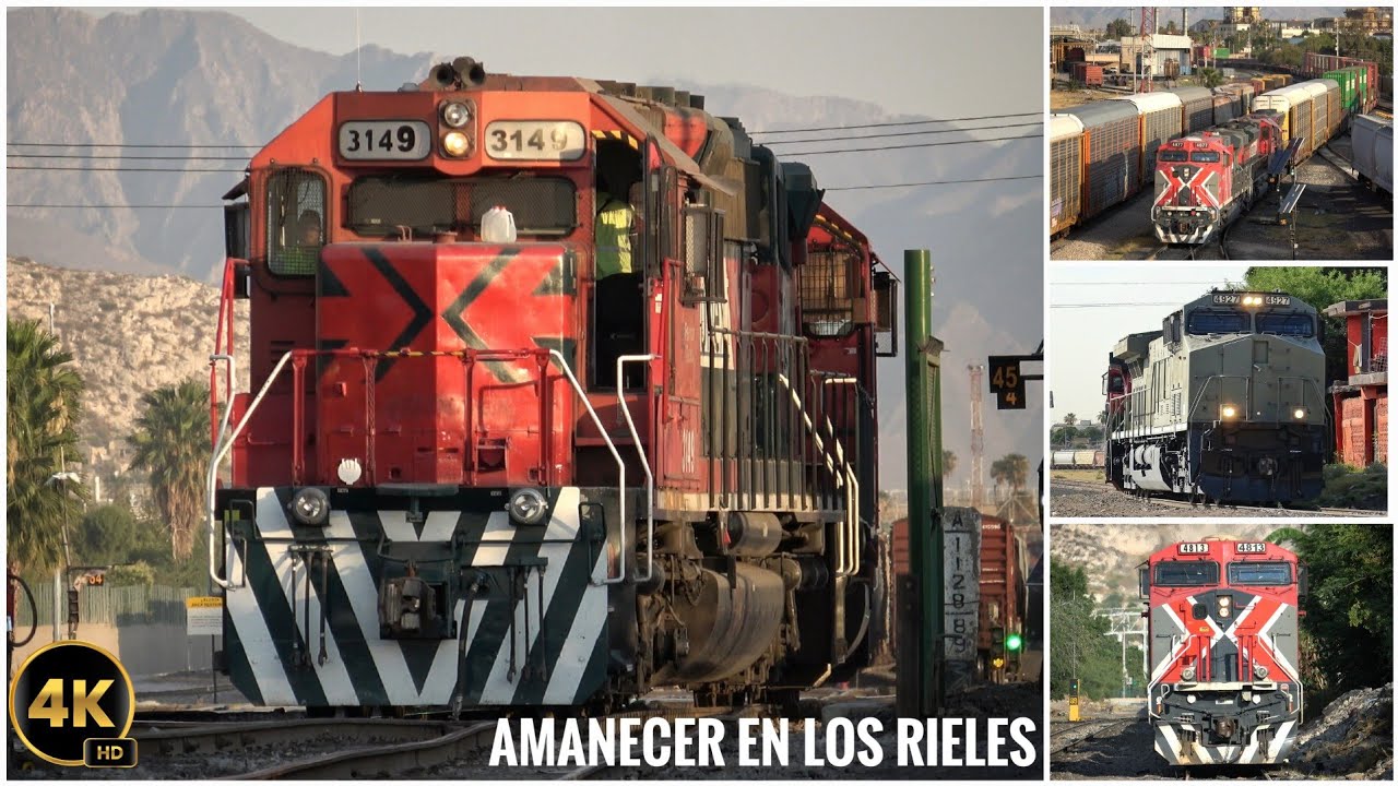 La Actividad Ferroviaria Al Amanecer: Energía y Movimiento.