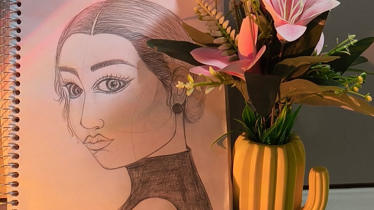 How to Draw a Beautiful Girl Portrait Sketch| Pencil Drawing Step by Step guide @TheCreativeGhar999 