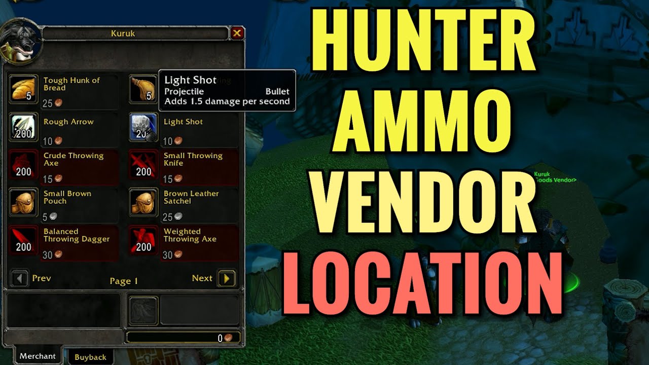 Thunder Bluff Hunter Ammo Vendor - WoW Classic