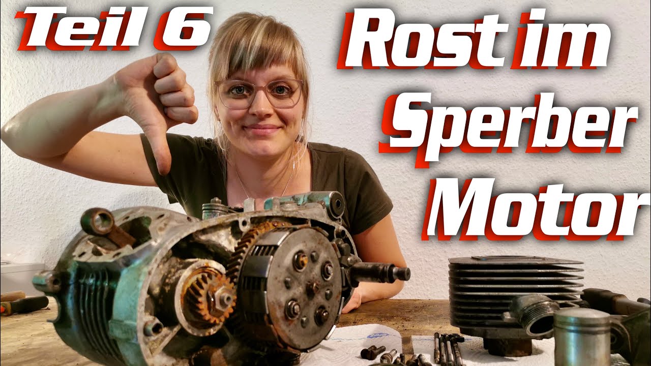 Simson Sperber Restauration (Teil 6) Rost M54 Sperber Motor zerlegen, spalten für Neuaufbau Technik