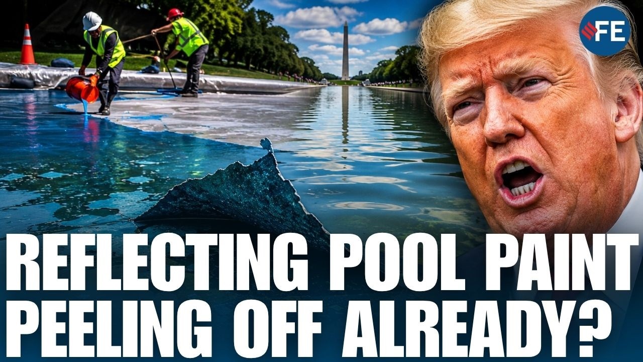 Trump's $14.7 Million Reflecting Pool Project Faces Embarrassment as Paint Starts Peeling ALREADY