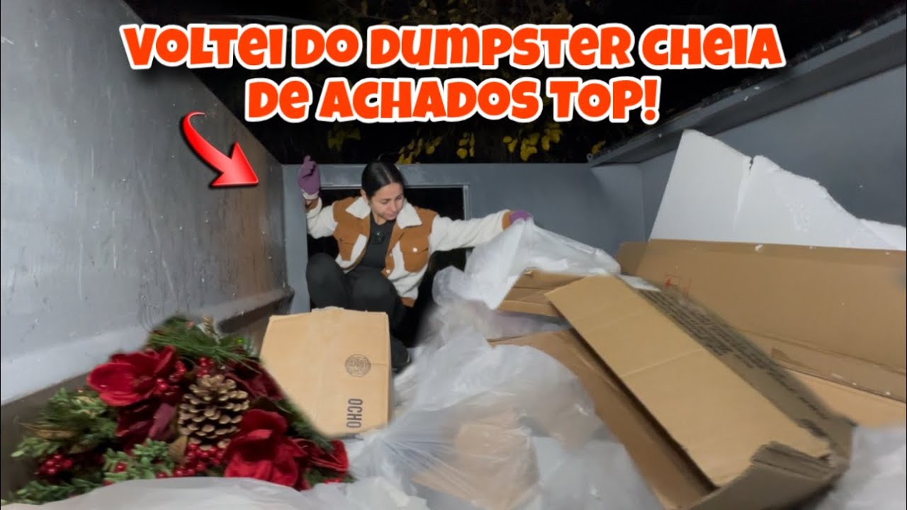 LIXO DAS LOJAS! VOLTEI DO DUMPSTER CHEIA DE ACHADOS TOP!