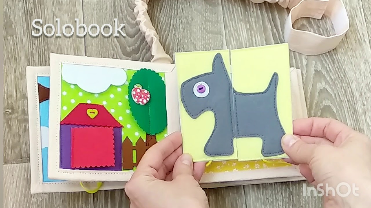 Минибук из фетра с креплением для коляски.