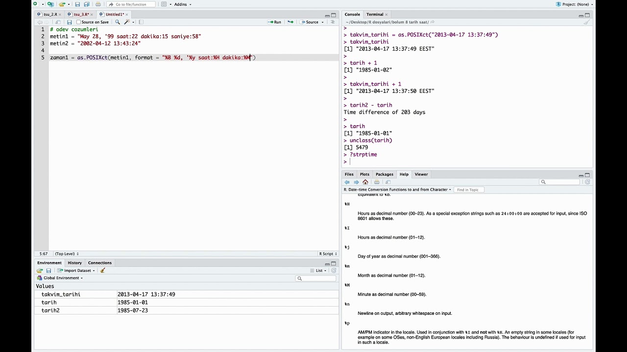 R programlama ile tarih saat uygulamalari odev cozumleri