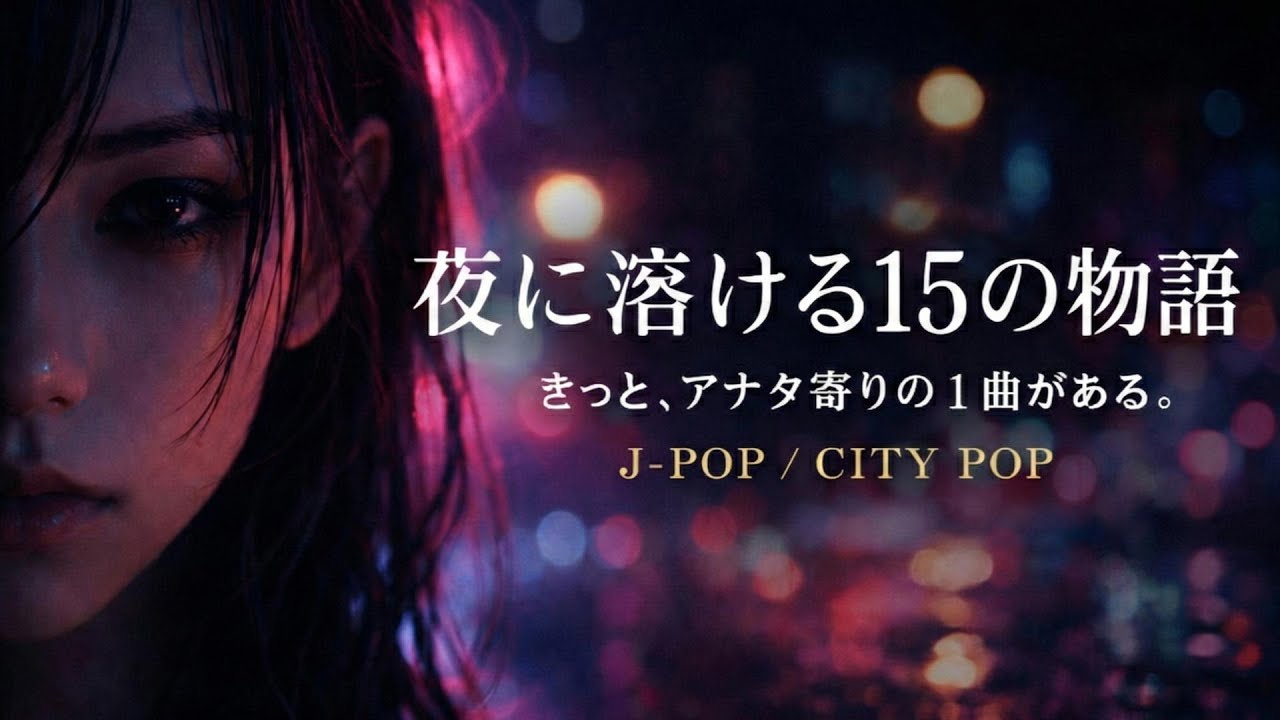 「夜に溶ける、15の物語。」ここにきっとアナタ寄りの1曲がある #JPOP #CityPop #1時間BGM #夜のドライブ #作業用BGM #雨音 #ネオンの帰り道 #チル