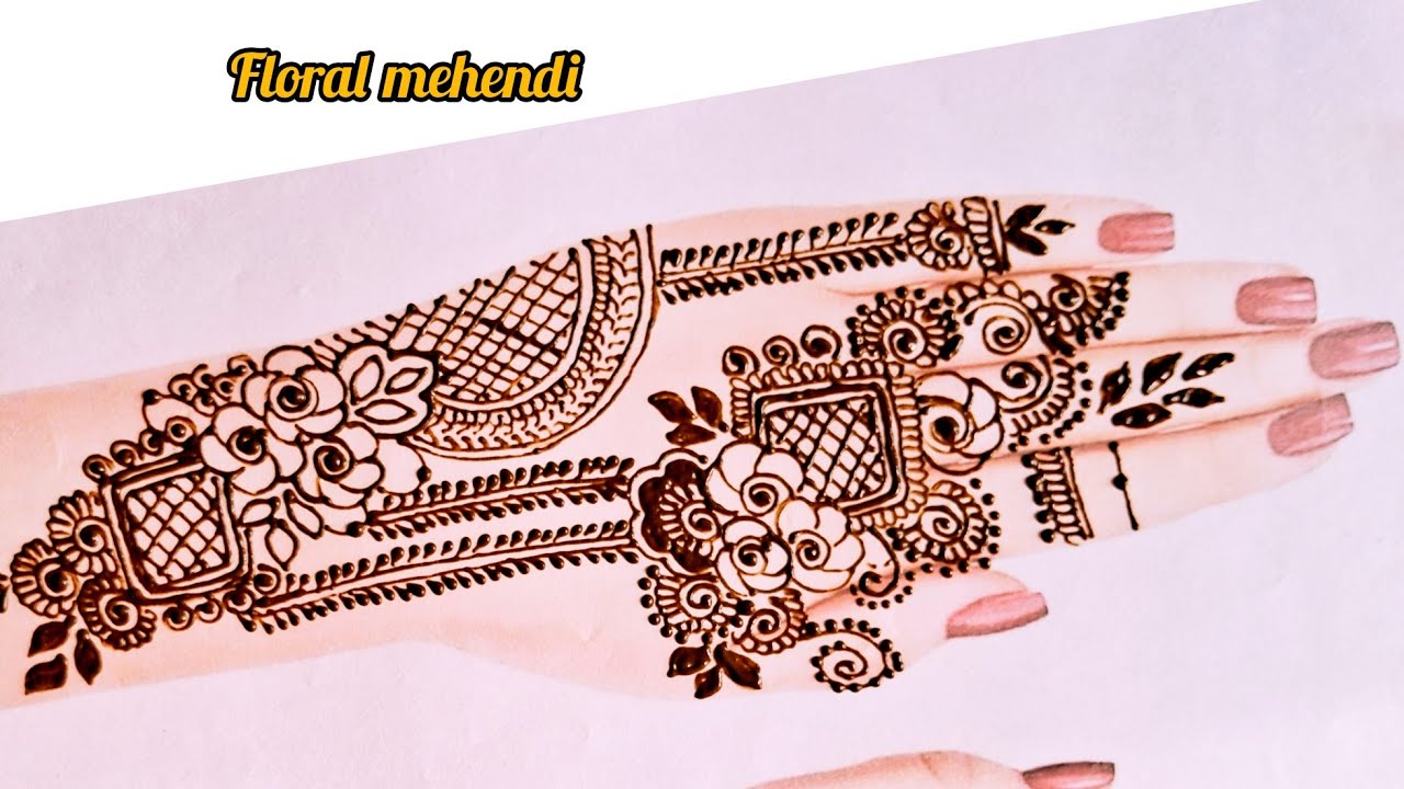 Live Floral Mehndi Design 🌸 | Real Flower Mehndi Look | Bridal Trend 2026