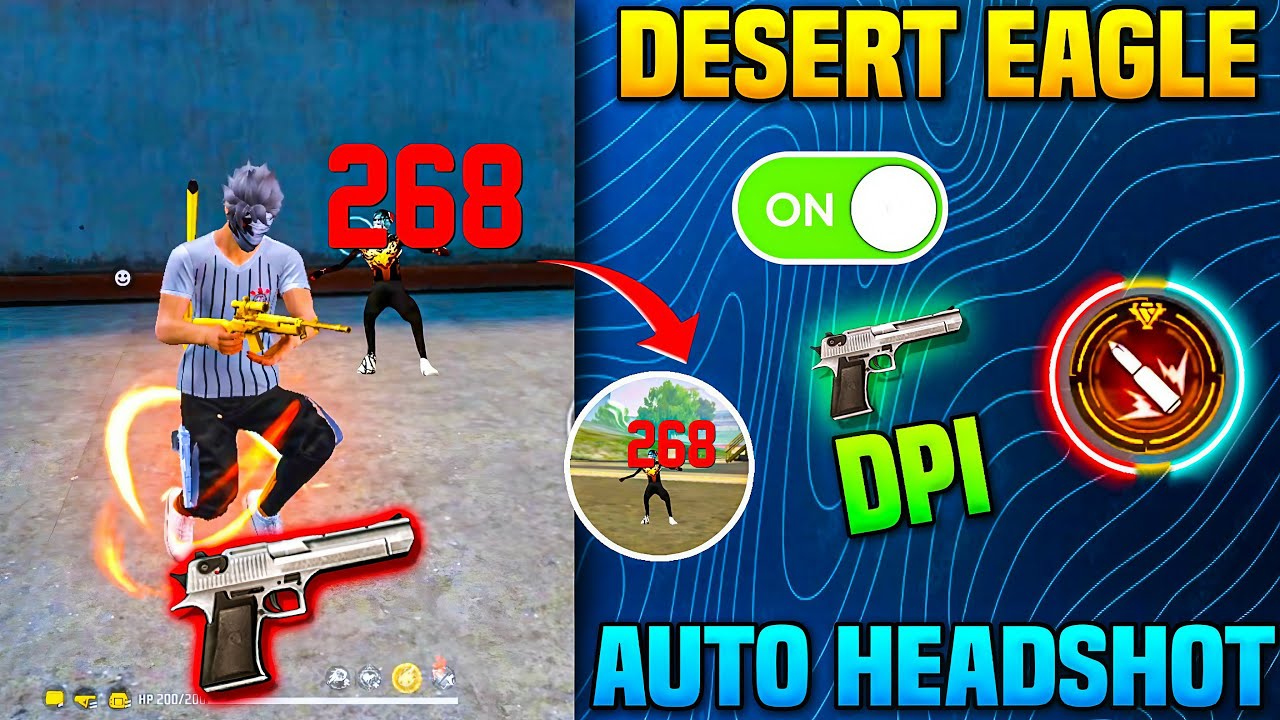 Desert Eagle One Tap Headshot Trick || Free Fire Me Headshot Kaise Mare || Khuni Gamers