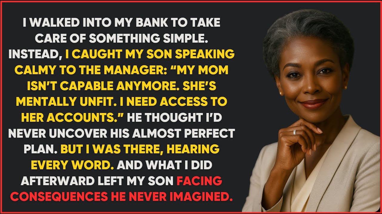 I Went To The Bank Unannounced And Caught My Son In Law Declaring Me Mentally Unfit