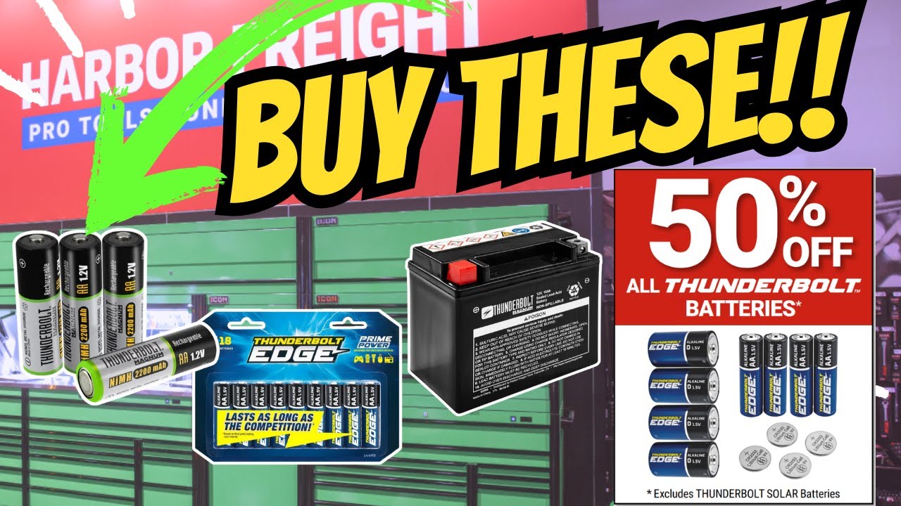 КУПИТЕ ЭТИ БАТАРЕИ СО СКИДКОЙ 50% НА РАСПРОДАЖЕ НА СТОЯНКЕ HARBOR FREIGHT 🔋