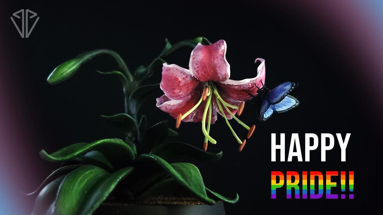 Butterfly on a Lily for Pride! Shapelab VR Sculpt, 3D Print & Paint