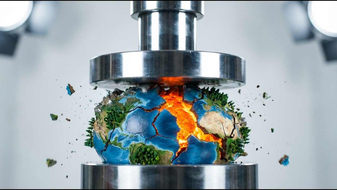 CRUSHING DIFFERENT WORLDS! Hydraulic Press ASMR