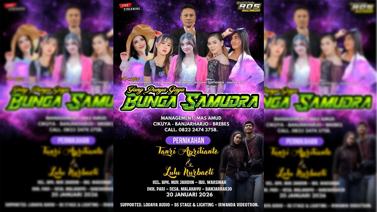 BUNGA SAMUDRA Wedding TANTRI & LULU NURBAETI DUKUH PARI  - MALAHAYU SELASA 20 Januari 2026 malam