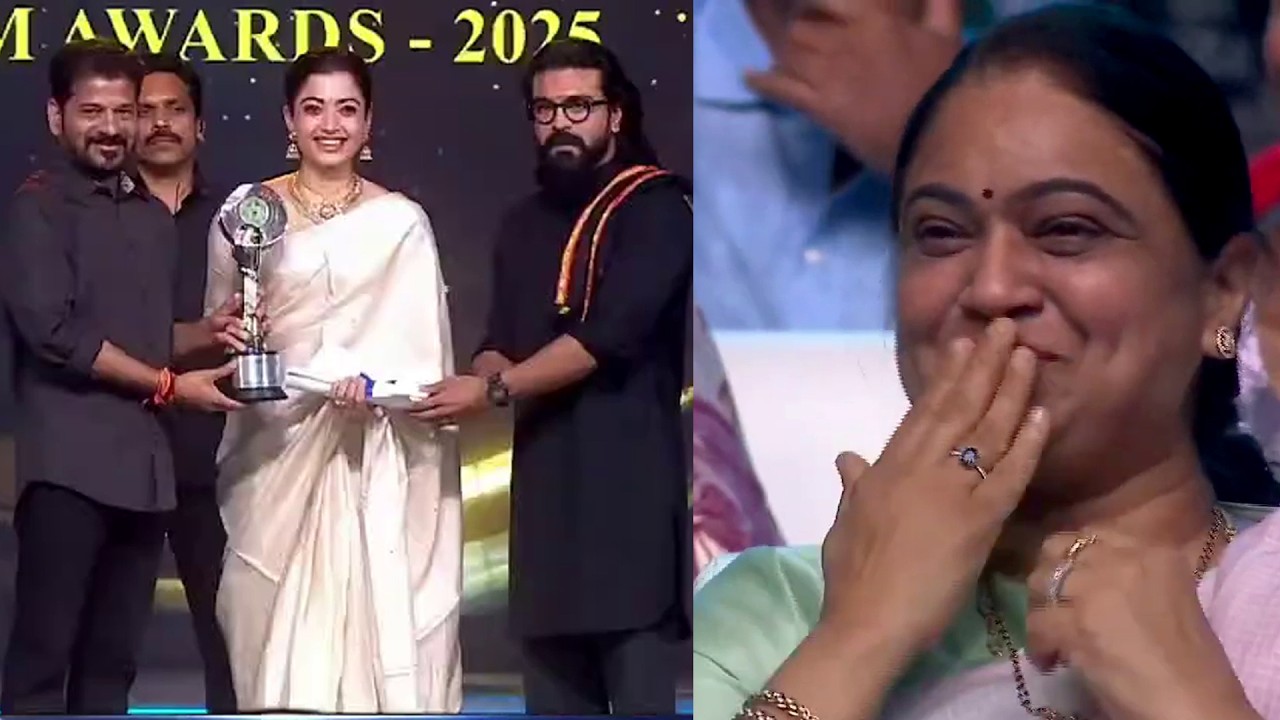 Best Leading Actress Award Rashmika | Ram Charan | CM Revanth Reddy | TGFA 2025 || NTVENT