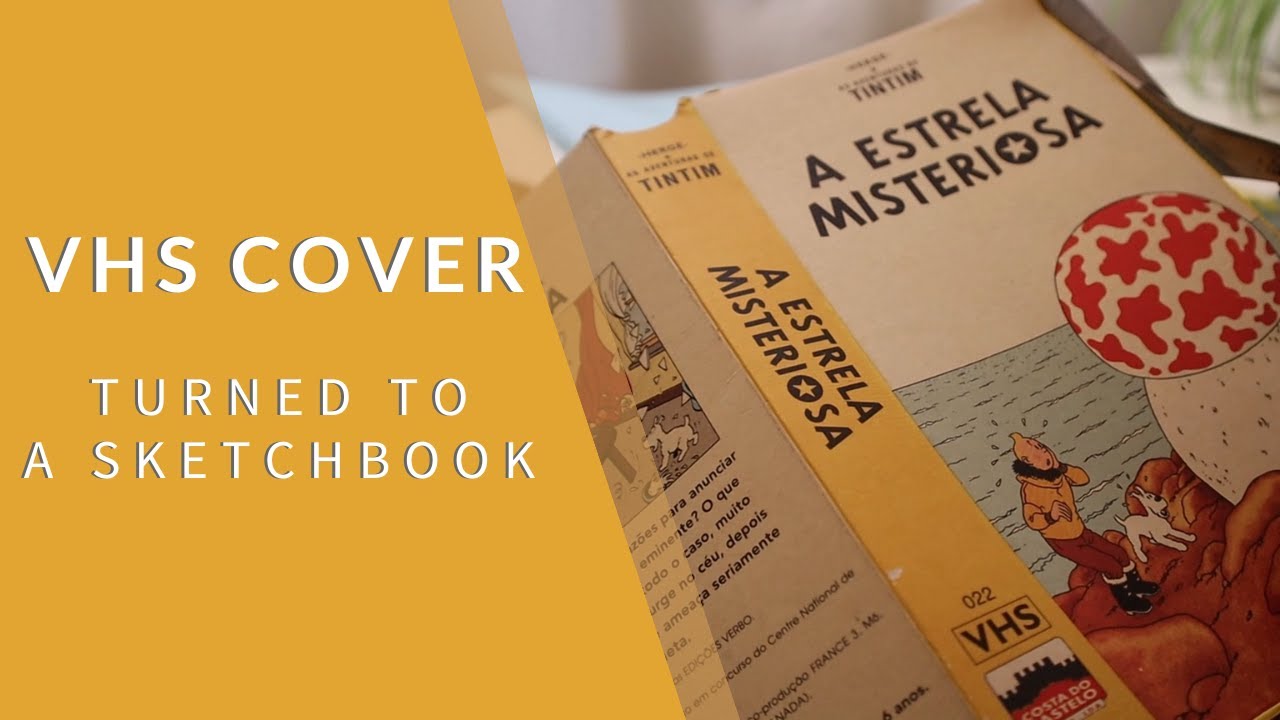 How to make a Sketchbook from an old VHS cover // reuse pretty packaging