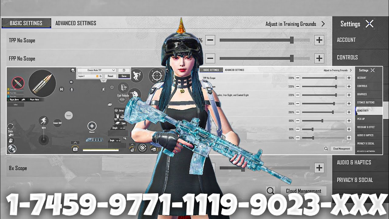 New Update 4.3⚡Best Sensitivity code + Control Settings Pubg Mobile/Bgmi Sensitivity 2026