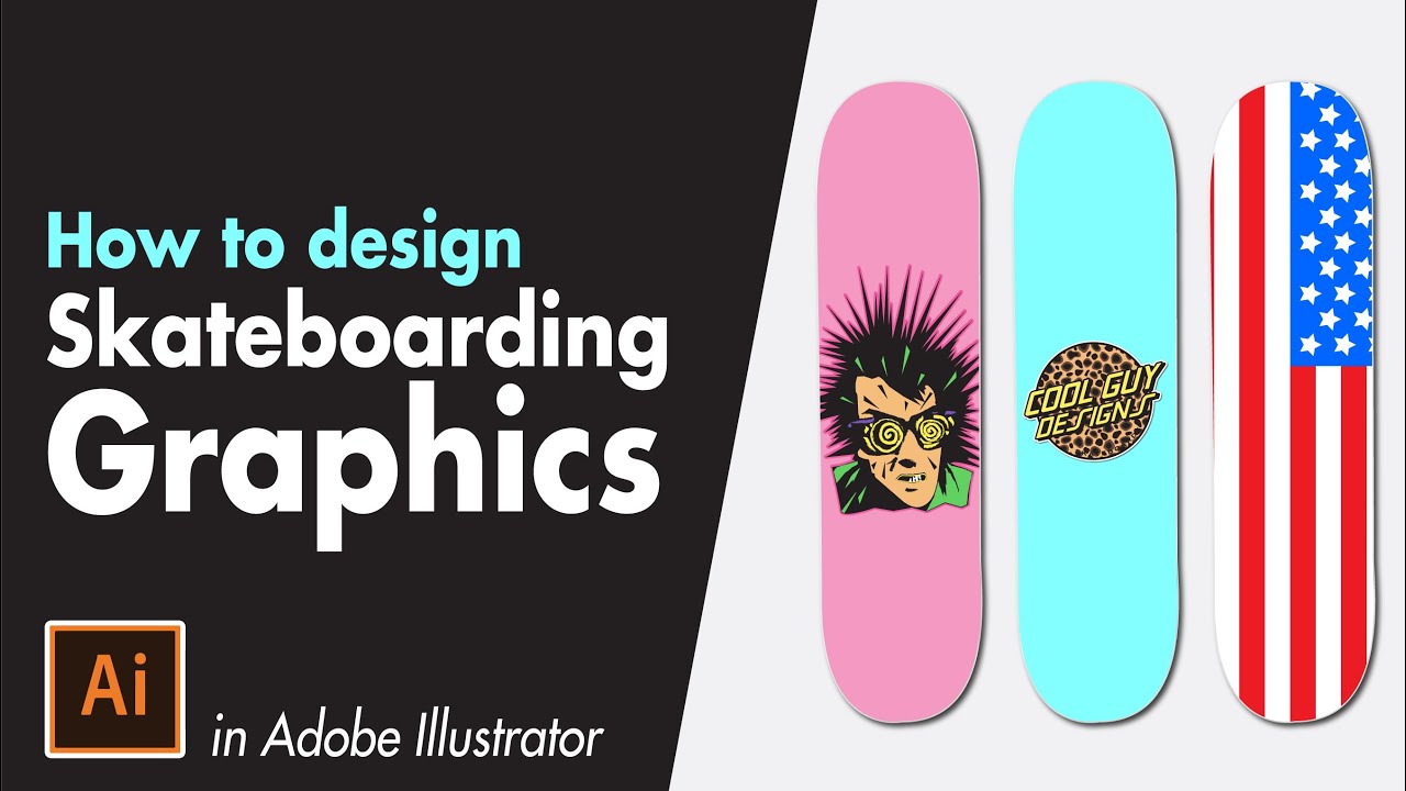 How to make skateboard graphics - Adobe Illustrator Tutorial