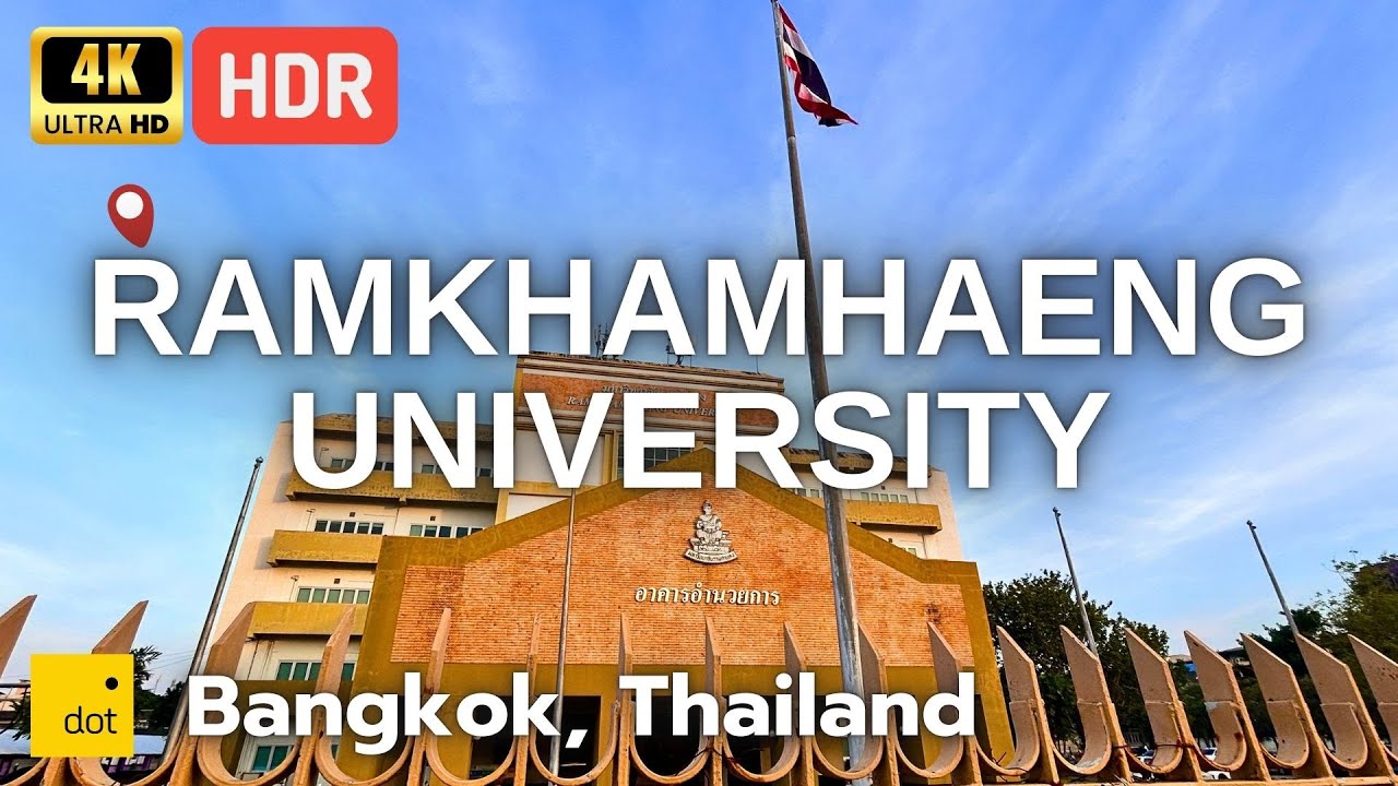 4K HDR | Walking Ramkhamhaeng University 2: Exploring Bangkok’s Peaceful Campus | Bangkok