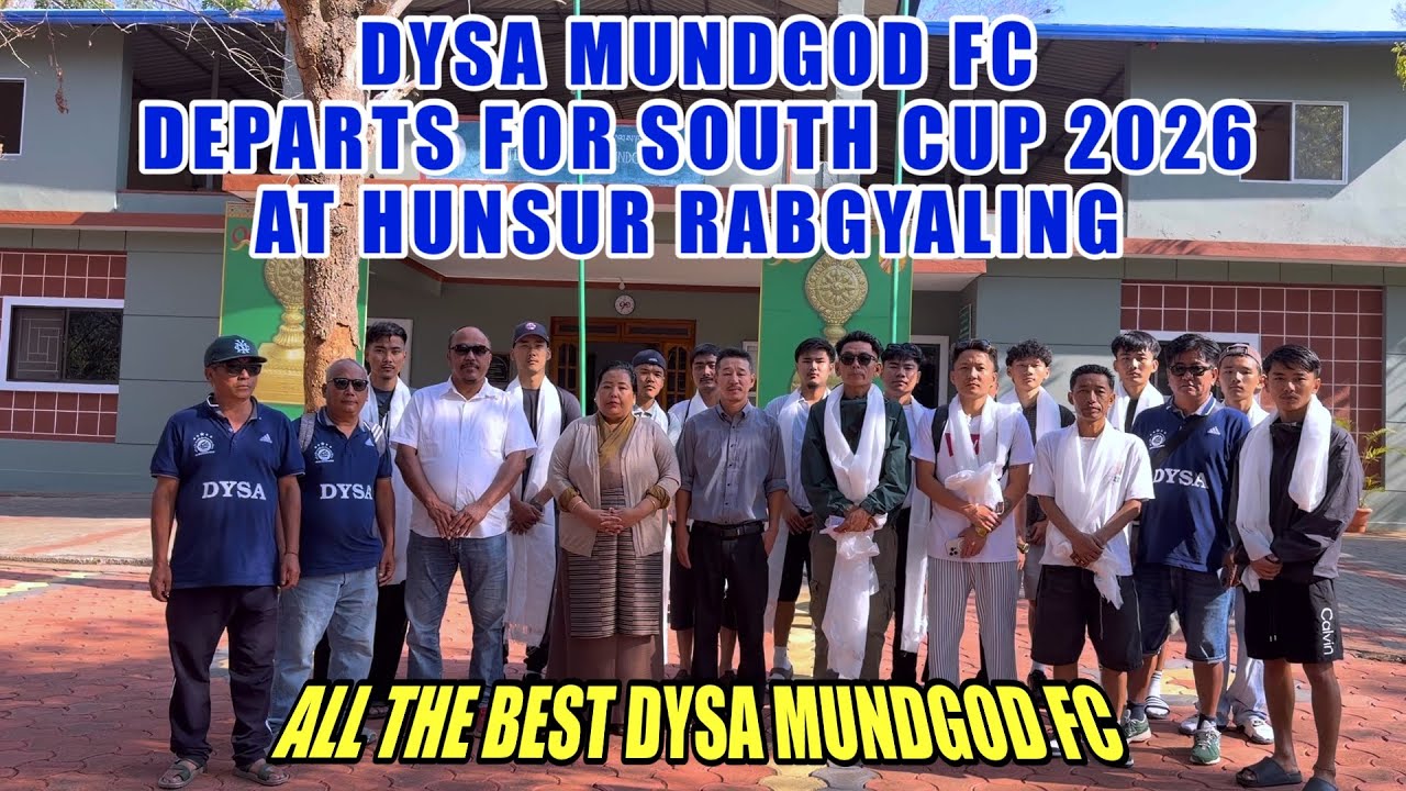 SOUTH CUP 2026 || DYSA Mundgod FC Departs For South Cup Football Tournament at Hunsur Rabgyaling