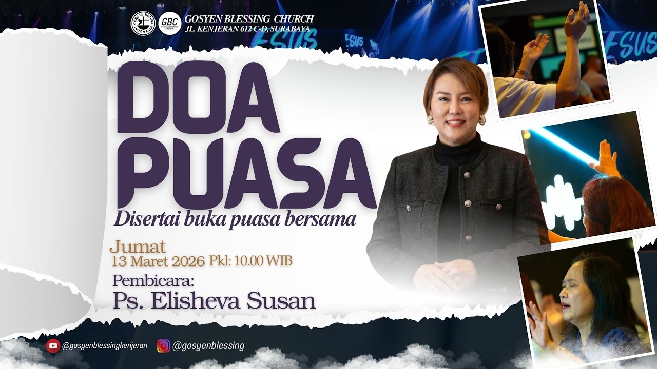 Ibadah On-site Doa Puasa GBC I 13  Maret  2026 I Ps. Elisheva Susan