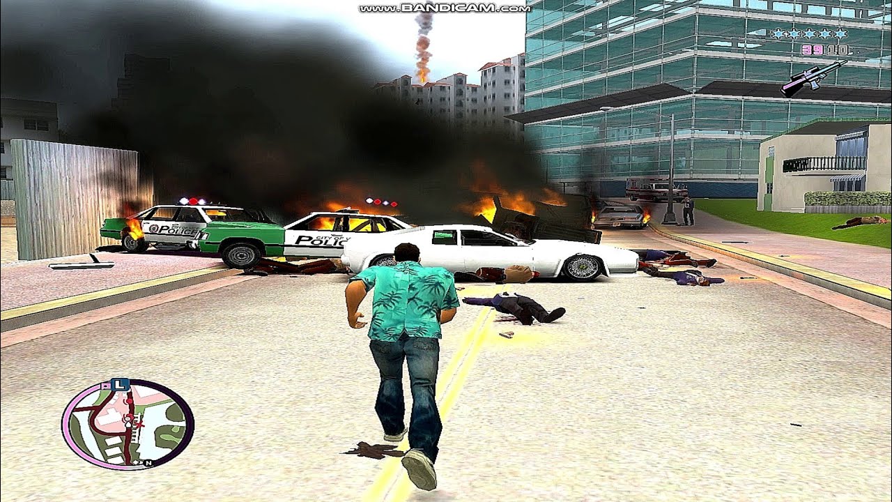 GTA Vice City Next Edition Gameplay 6 Star Wanted Level Police & Army Chase