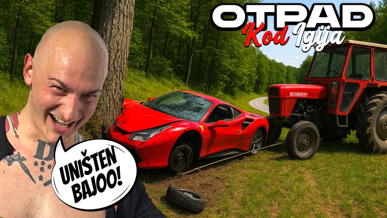DESINGERICA SLUPAO FERARIJA, IZVLAČIM GA TRAKTOROM! *Otpad na selu* EP6