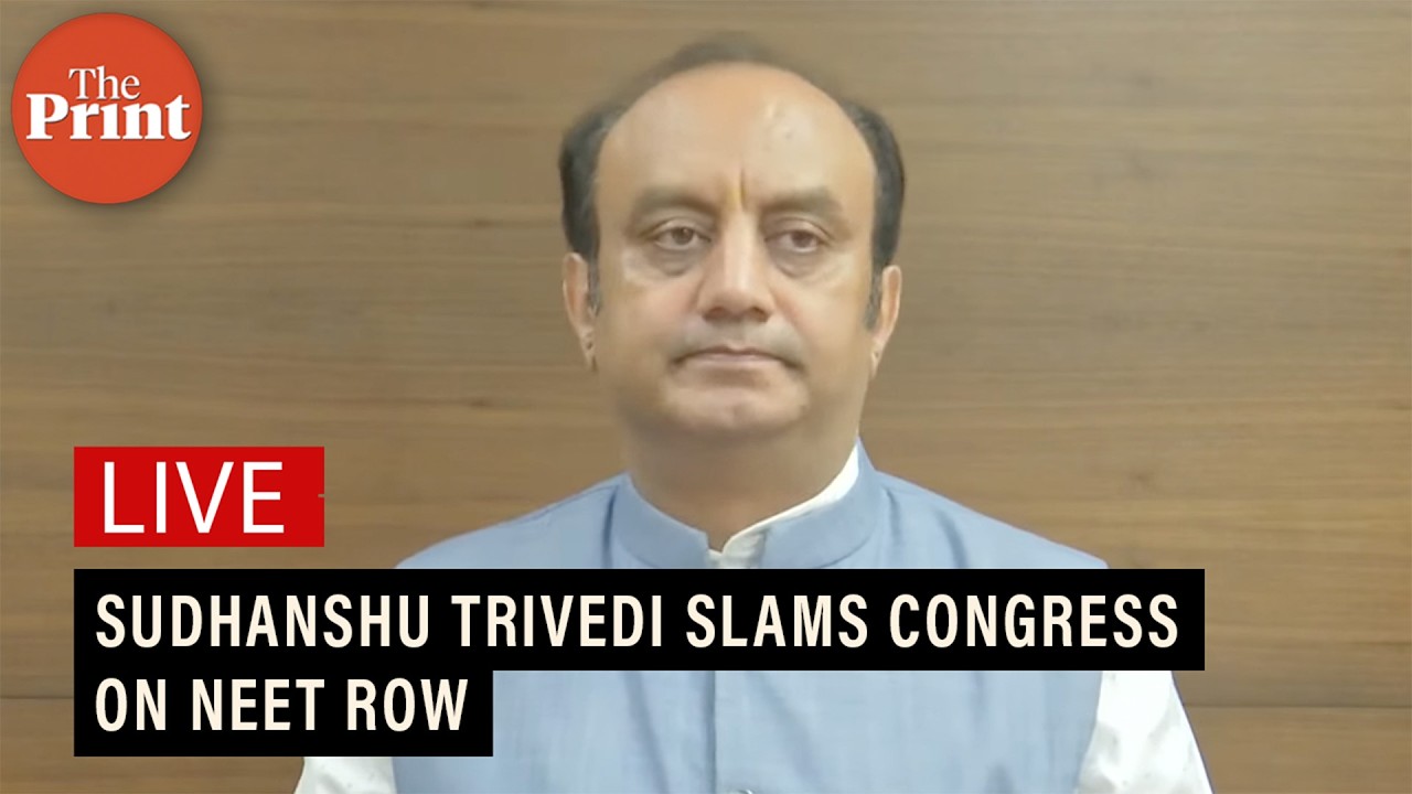 LIVE: BJP's Sudhanshu Trivedi Slams Congress on NEET Row