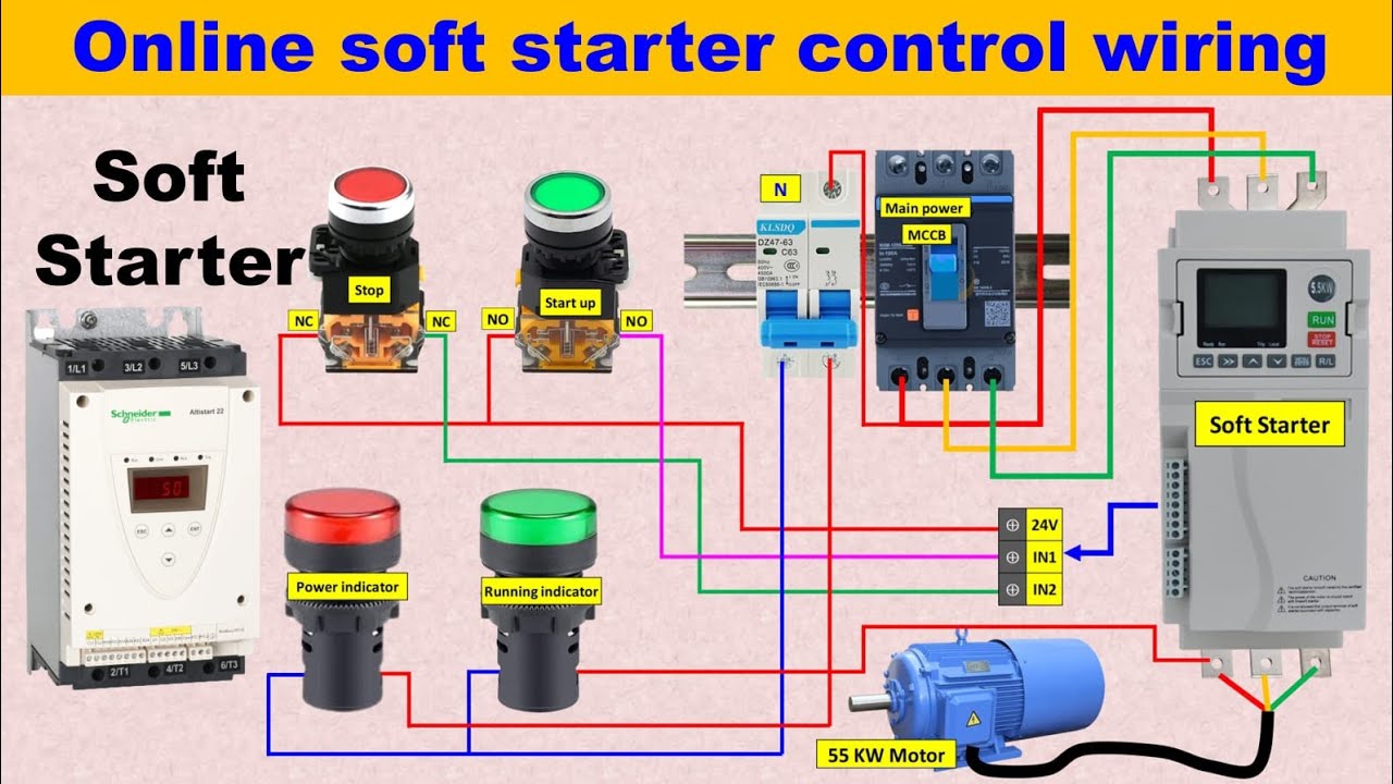 soft starter wiring connection diagram | soft starter control wiring | #softstarter