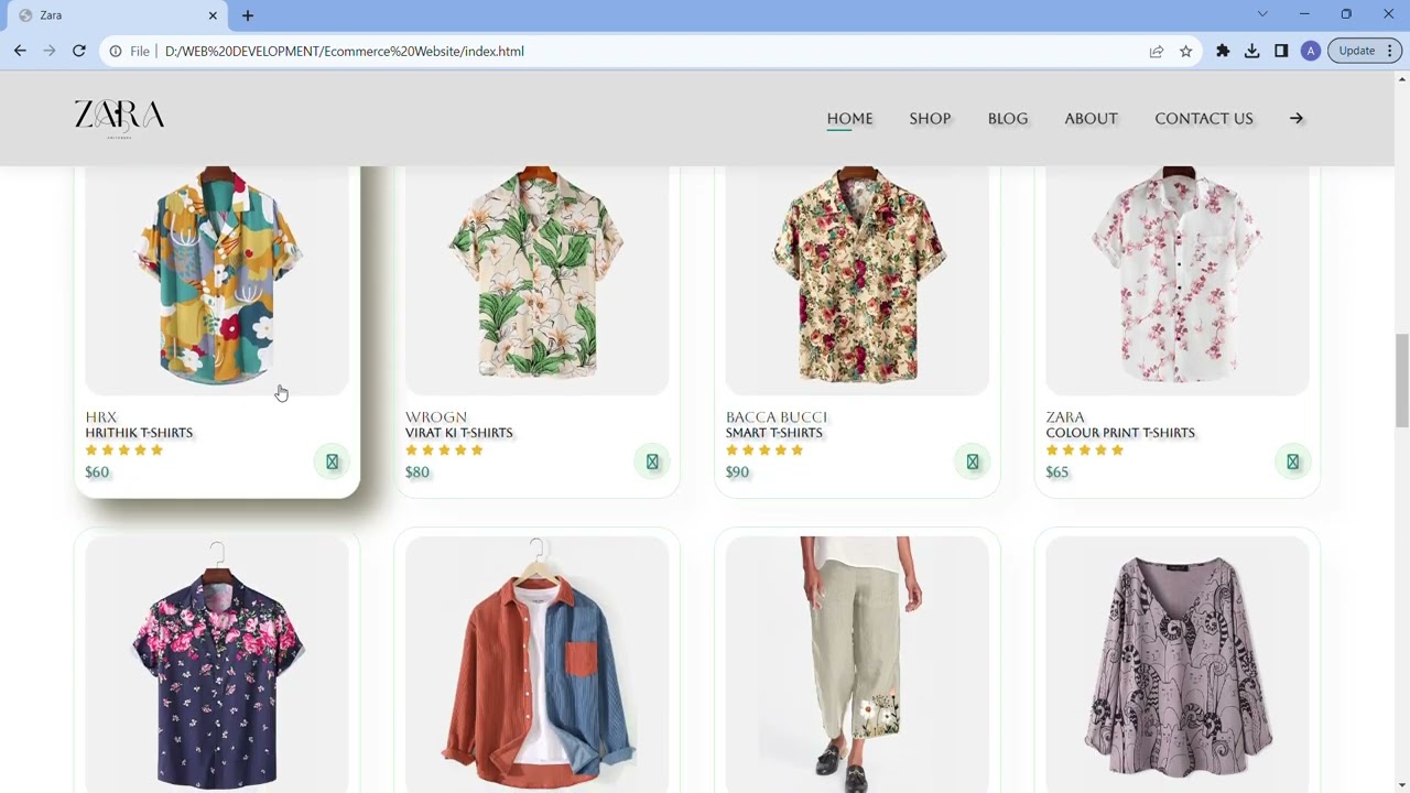 Zara  Modern Ecommerce Website
