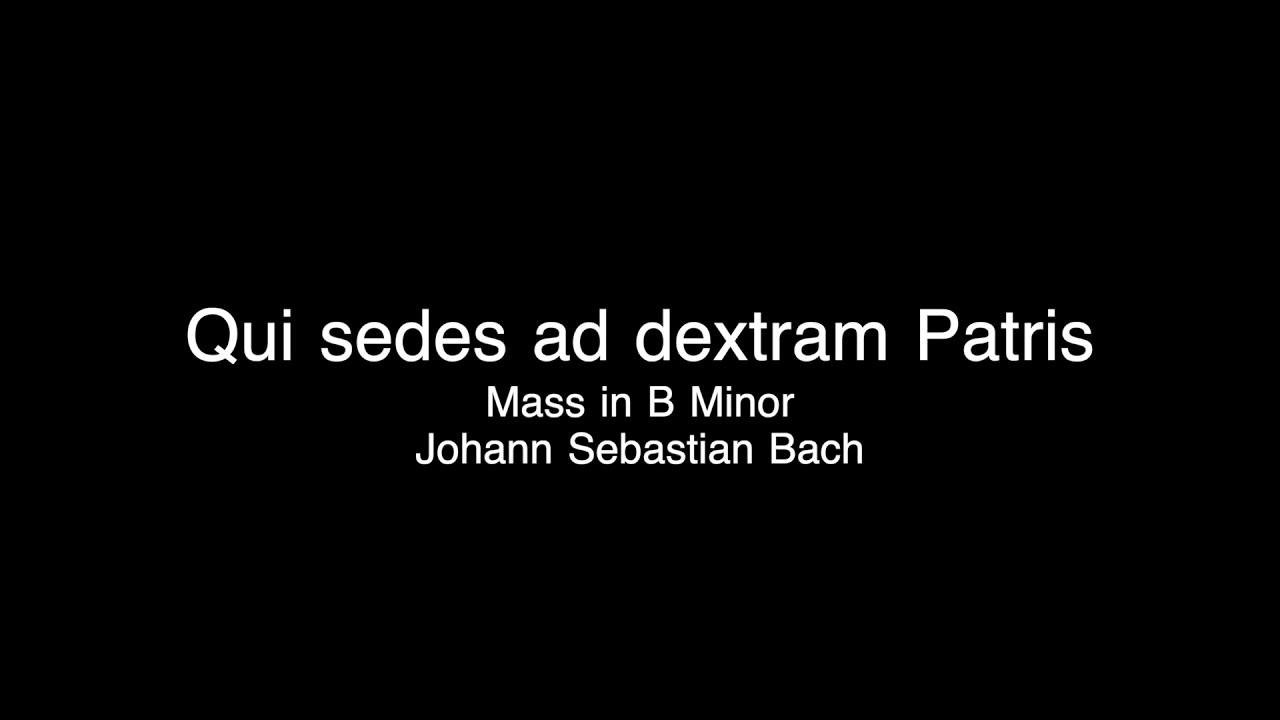 Accompaniment - Qui sedes ad dextram Patris