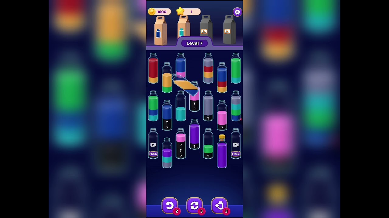 water puzzle Sort color Jam level 7