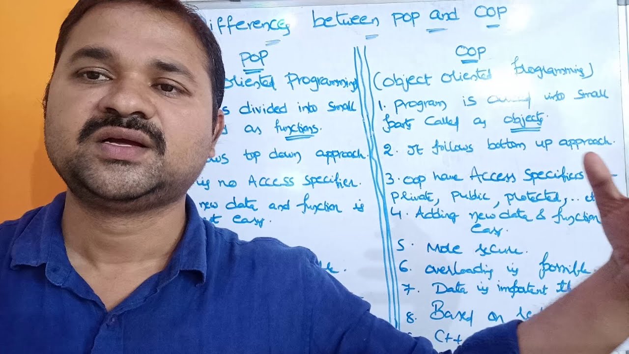 Difference between Procedural oriented programming and object oriented programming || POP VS OOP