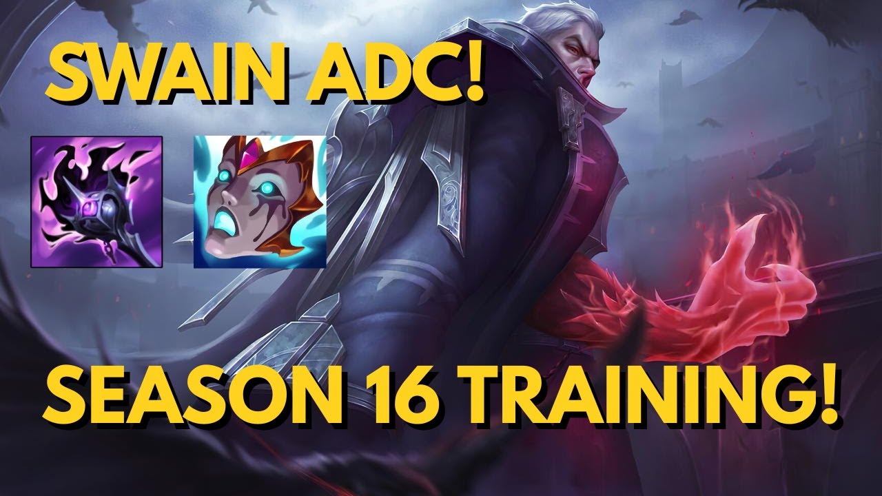 SWAIN ADC! SEASON 16 LEAGUE OF LEGENDS TRAINING! #leagueoflegends #gaming #gameplay #gamer