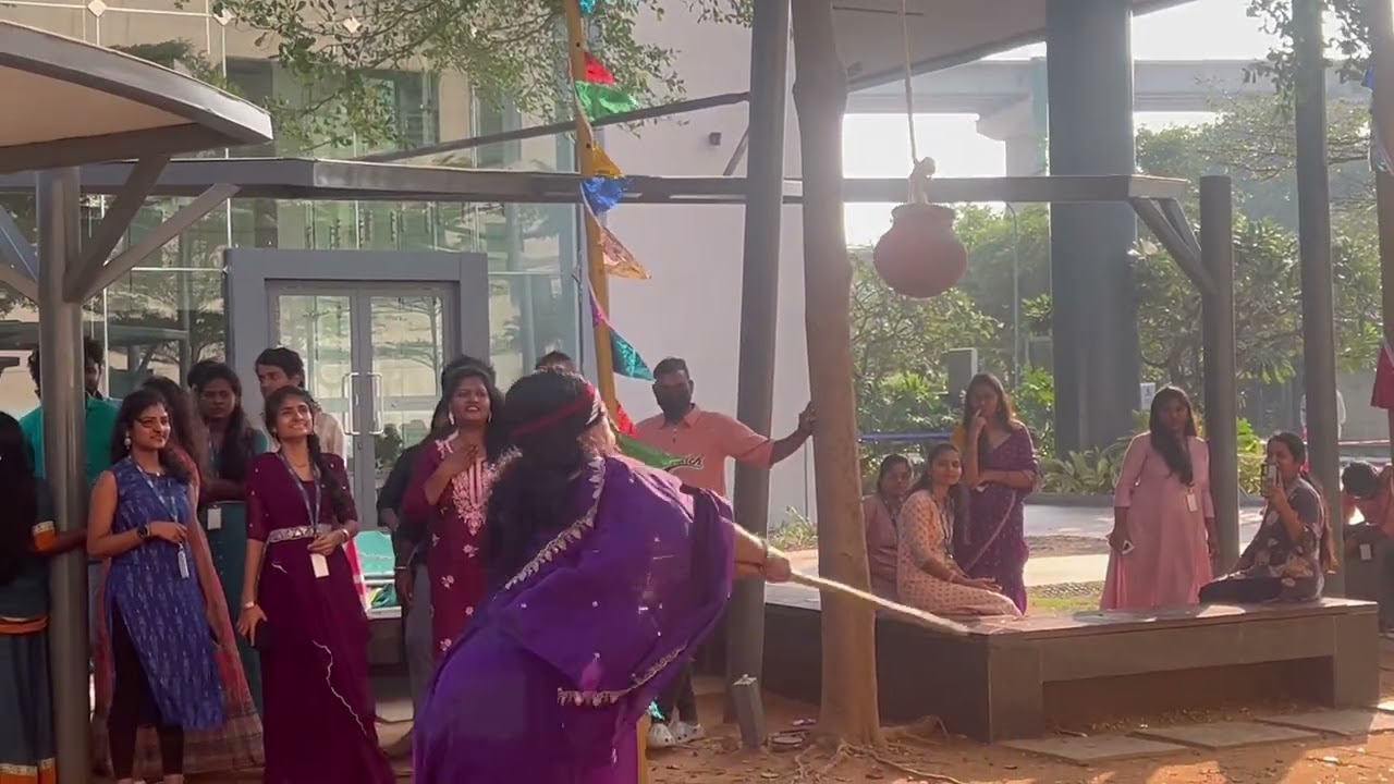 Pongal celebration in office #uriyadi  #pongalcelebration 