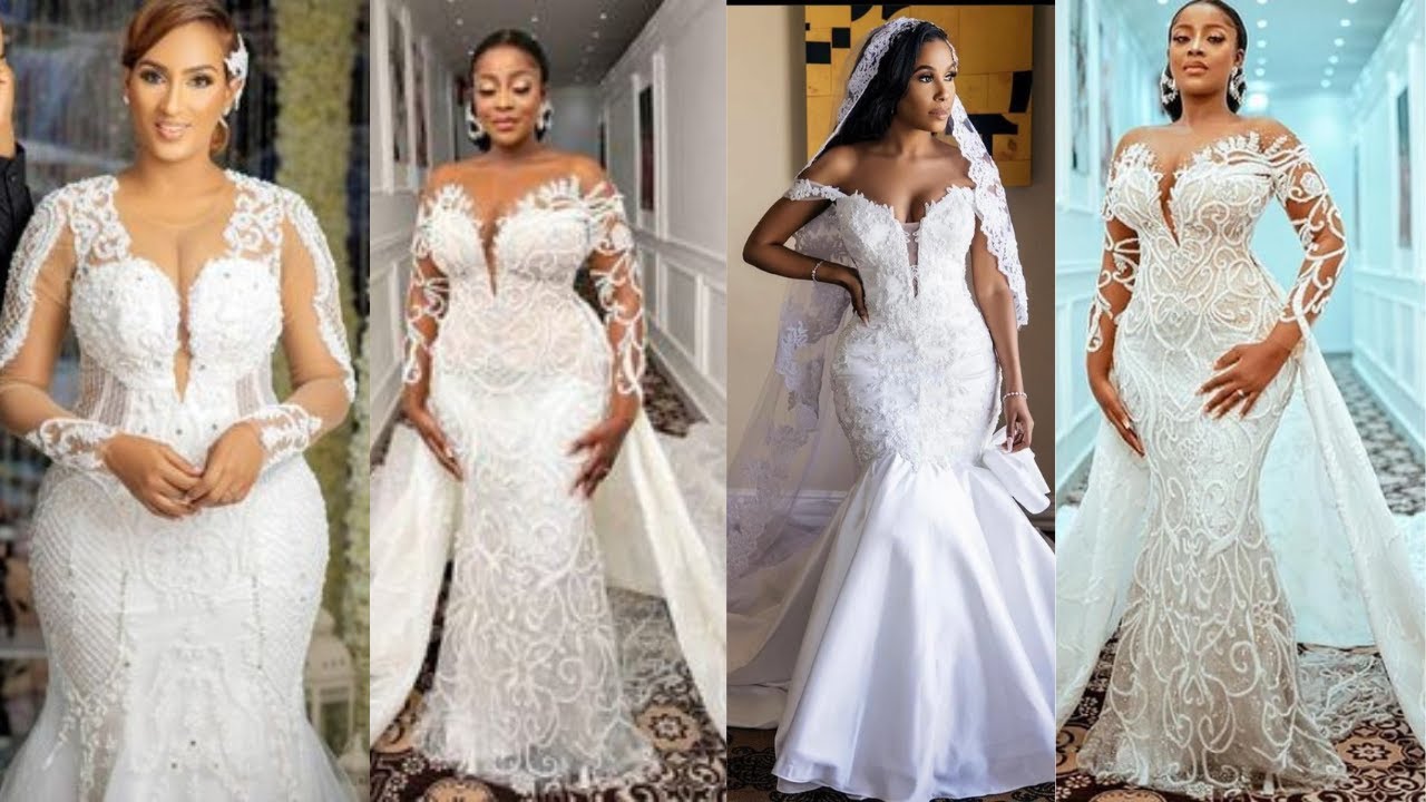 Elegant wedding dresses 2023; Latest mermaid wedding gowns