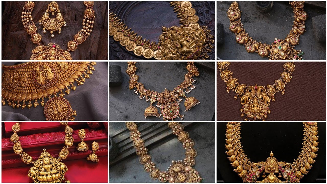 Latest Necklace Designs | Temple Necklace Designs | Trendy Temple Jewellery Collections |Necklaceset